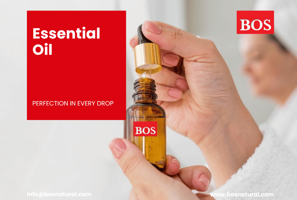 Clear essential oil with natural color and aromatic fragrance extracted from plants.