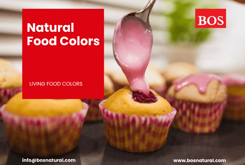Cupcakes decorated with vibrant natural colors and natural extracts, creating a visually appealing and delicious treat.